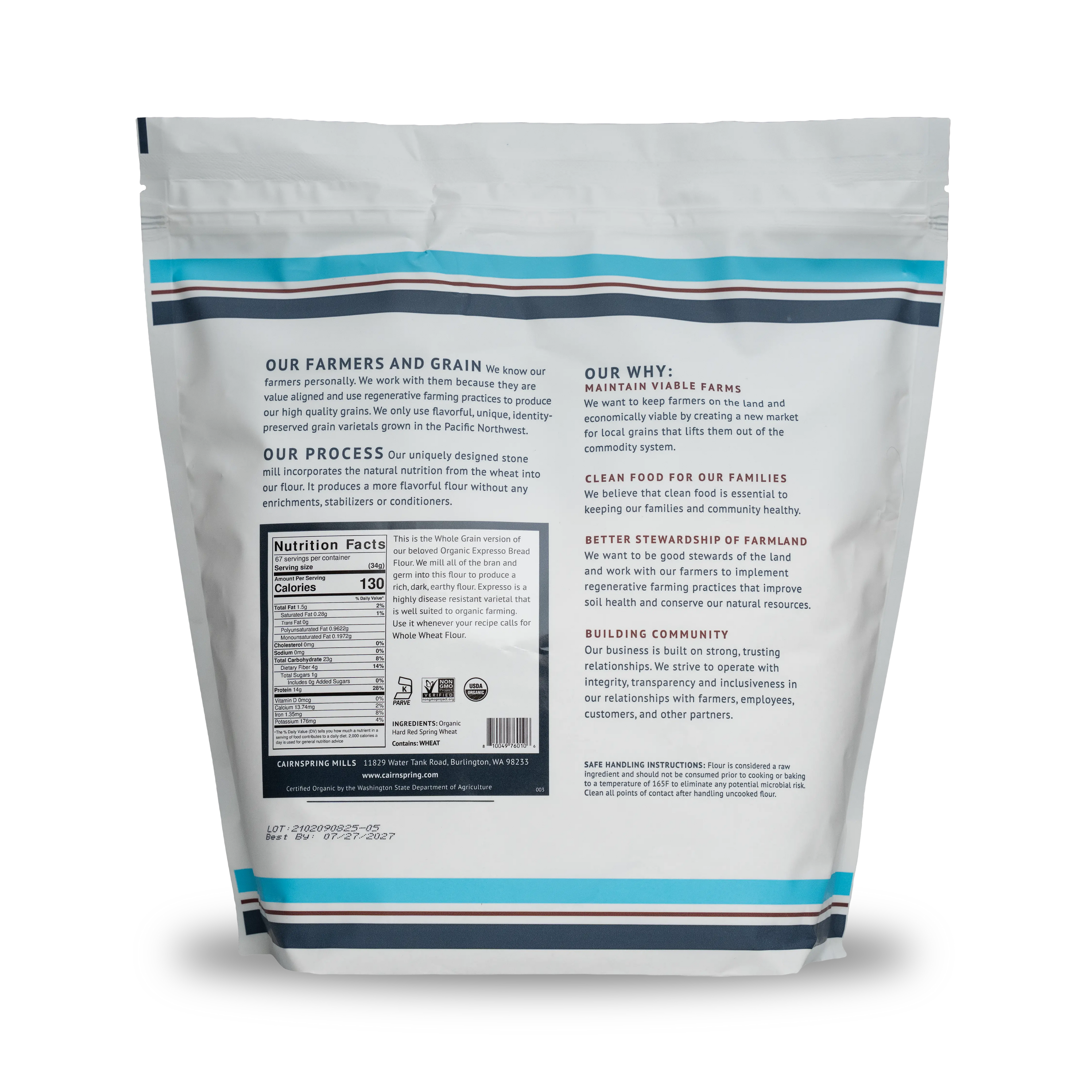 Organic Whole Grain Expresso Bread Flour