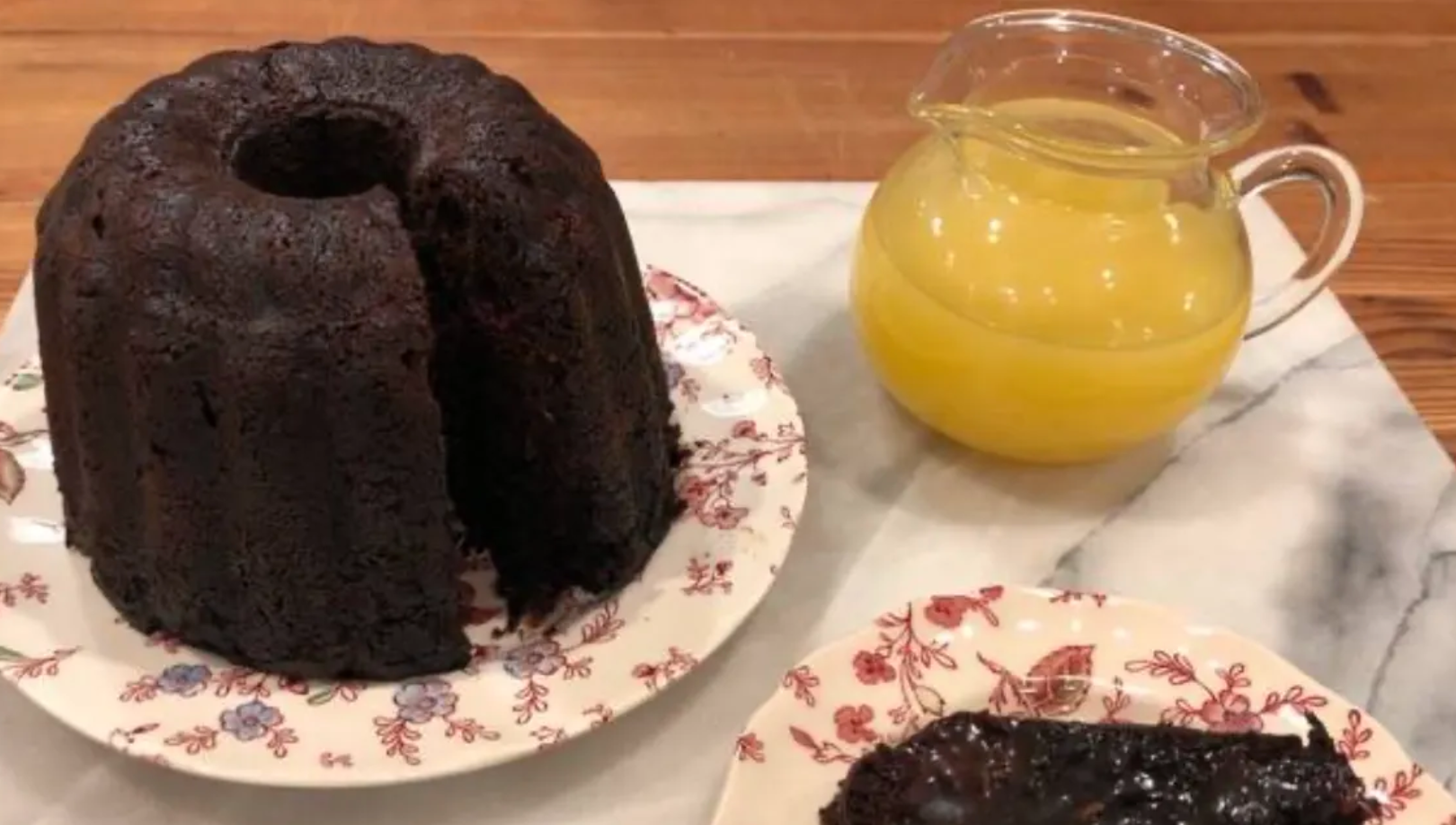 Steamed Washington Cranberry Pudding with Buttercream Sauce
