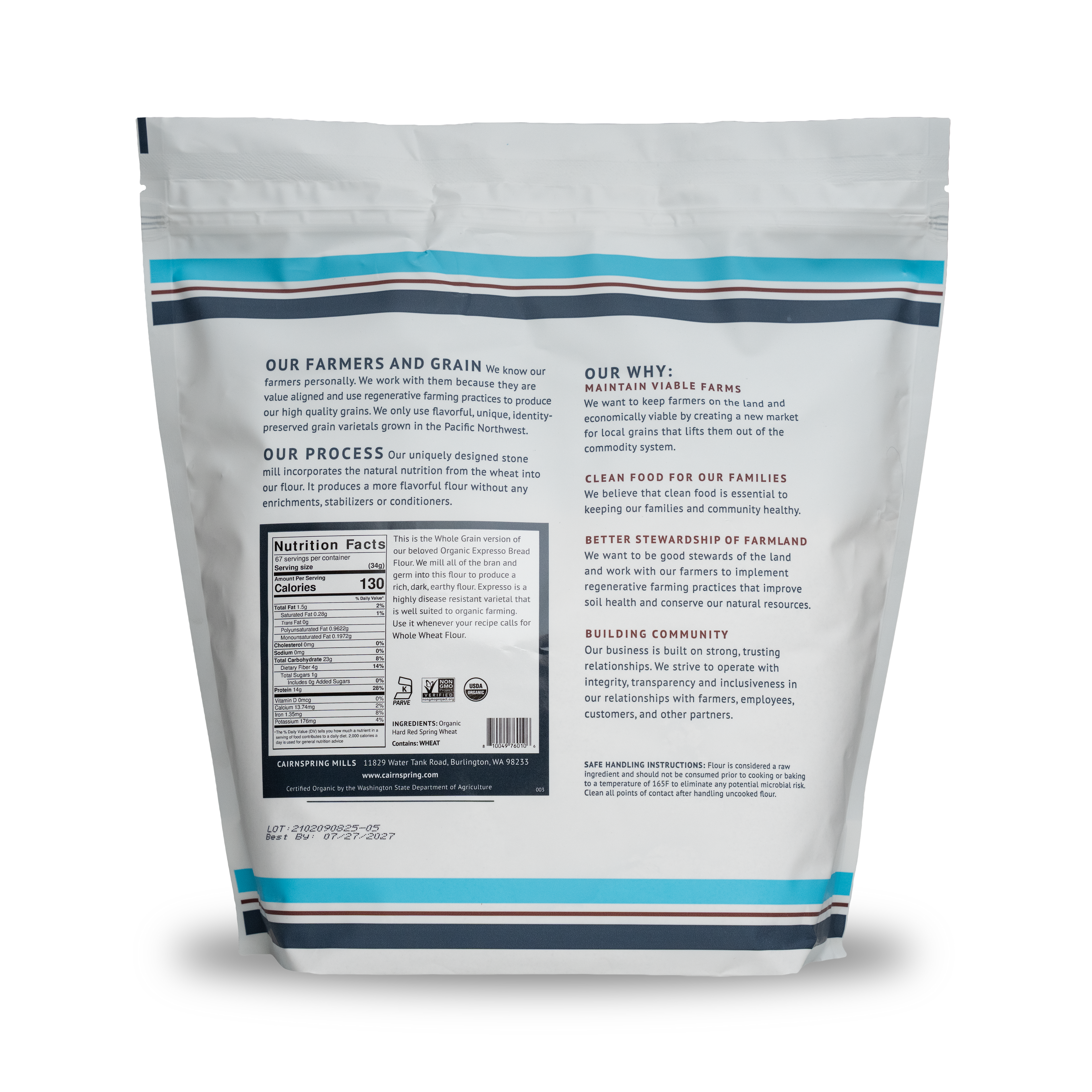 Organic Whole Grain Expresso Bread Flour